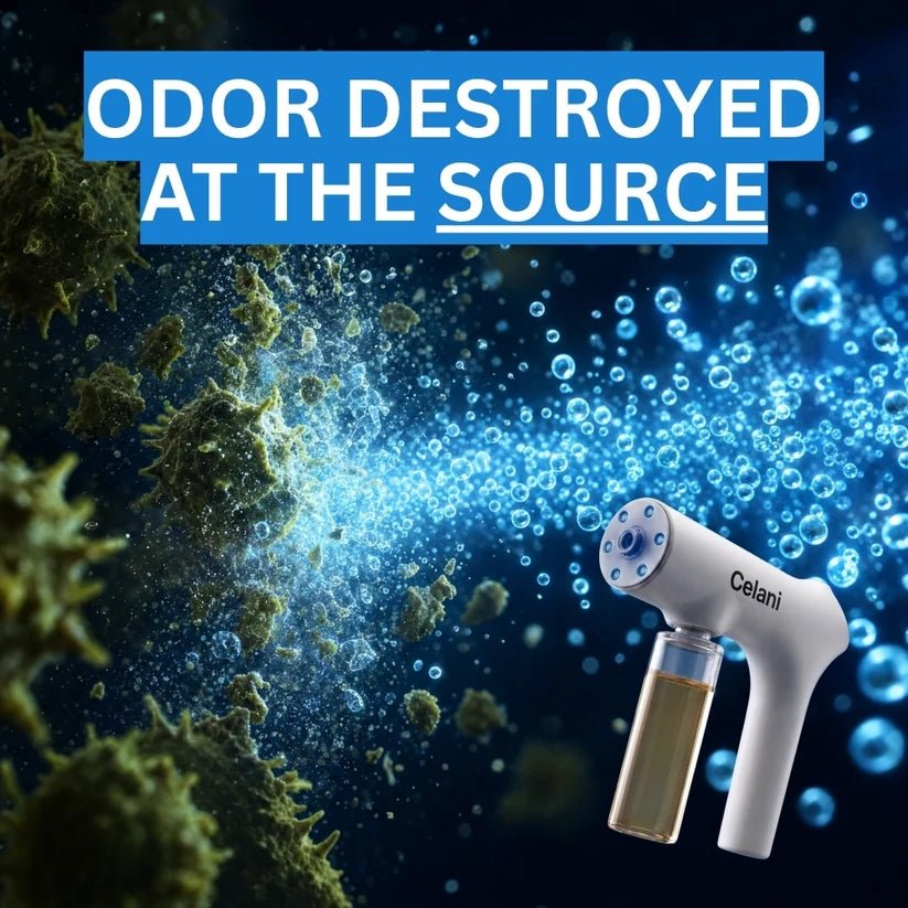 Blue Light Enzyme Mister Kit for Eliminating Any Odor - Celani